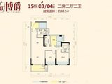 广联博爵_3室2厅2卫 建面88平米
