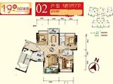 名爵华府_3室2厅2卫 建面108平米