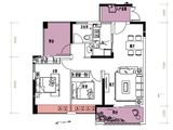 江滨华府_2室2厅1卫 建面87平米