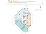 梧桐商务中心_7-16层楼层平面图 建面1197平米