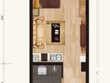 新合作城市广场领誉_1室1厅1卫 建面41平米