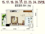 浩大岭南新邨_15/17/19~25户型 建面41平米