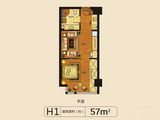 印象奉化_1室1厅1卫 建面57平米