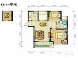 佳源公园一号_2室2厅1卫 建面88平米