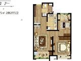 天健萃园_2室2厅1卫 建面75平米