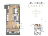 高新尊贵壹方_1室1厅1卫 建面48平米