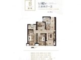 华景川万悦府_3室2厅1卫 建面82平米