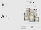 浅棠平江花园_3室2厅2卫 建面125平米