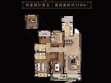 龙城金茂府_4室2厅2卫 建面130平米
