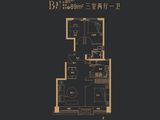 华樾北京_3室2厅1卫 建面89平米