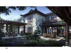 禾田居湖上院子