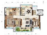 碧桂园天誉名邸_4室2厅2卫 建面140平米
