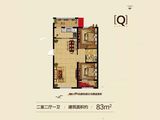 步阳江南壹号_2室2厅1卫 建面83平米
