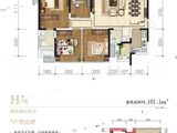 海伦堡嘉悦湾_4室2厅2卫 建面101平米