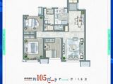 远洋保利悦和山海_3室2厅2卫 建面105平米