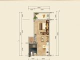 罗浮上善公馆_住宅A3户型 建面44平米