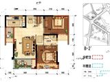 乐基优悦广场_2室2厅1卫 建面70平米