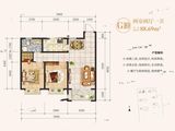 恒源上城御府二期_2室2厅1卫 建面88平米