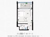 万科森林度假公园_1室1厅1卫 建面55平米