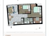 滨海新城蝶寓_2室2厅1卫 建面60平米