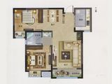 润丰锦尚_2室2厅1卫 建面92平米