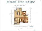 绿涛公园里_3室2厅2卫 建面102平米
