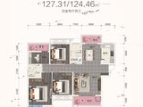 亿都随园_4室2厅2卫 建面124平米