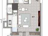 卓尔时代中心_2室2厅1卫 建面77平米