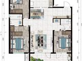 万科城_3室2厅2卫 建面127平米