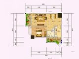 江畔锦城_1室2厅2卫 建面68平米