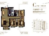 中昂朗悦_3室2厅1卫 建面98平米