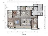 开元万科滨河道花苑_4室2厅3卫 建面186平米