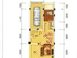 华融山水苑_一期联排L1户型底层 建面168平米