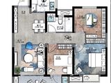 绿地香港理想城_3室2厅1卫 建面97平米