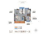 都会星宸_3室2厅1卫 建面98平米