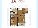 绿城乌镇雅园_2室2厅1卫 建面77平米