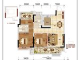 京冠悦宸府_2室2厅2卫 建面105平米