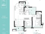 联发悦璞园_2室2厅2卫 建面86平米