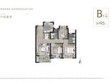 苏河望_3室2厅2卫 建面95平米
