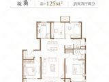 银丰御玺_4室2厅2卫 建面125平米