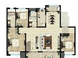 陕建汉悦府_4室2厅3卫 建面185平米