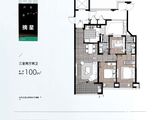 雅戈尔星海云境_3室2厅2卫 建面100平米