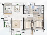 首开股份熙江玥_3室2厅2卫 建面110平米