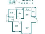 信达华宇阳光湖樾_3室2厅1卫 建面122平米
