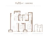 青特金茂中欧国际城滨江悦_3室2厅2卫 建面95平米