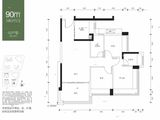 鸿荣源尚云_3室2厅2卫 建面90平米