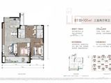 港悦城嘉悦_3室2厅2卫 建面101平米