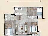 建发望月_3室2厅2卫 建面88平米
